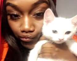 The star has a cute cat in her home whom she calls as Gucci.
